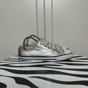 Converse ctas low metallic silver slim